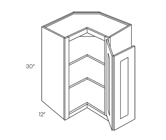Square Corner Wall Cabinet, 24"W X 30"H X 24"D
