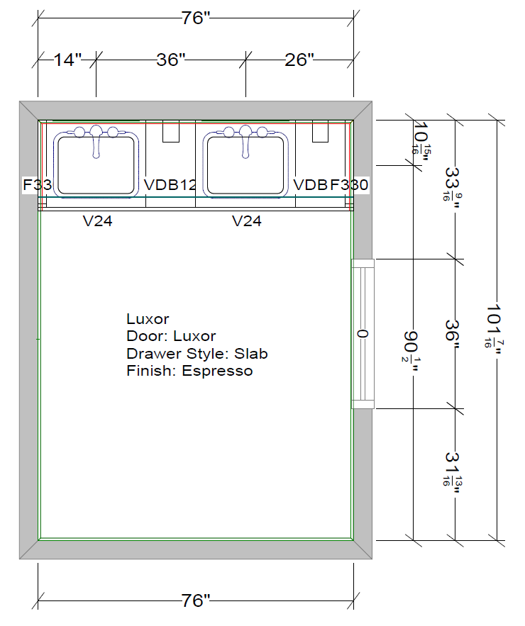 Espresso Double Vanity