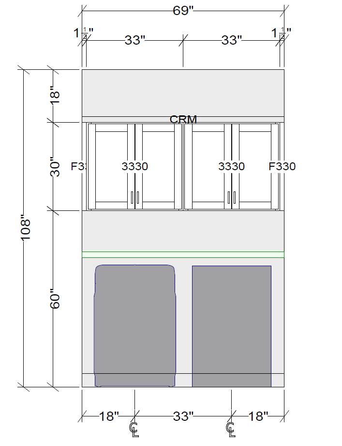 White Laundry with Upper Storage