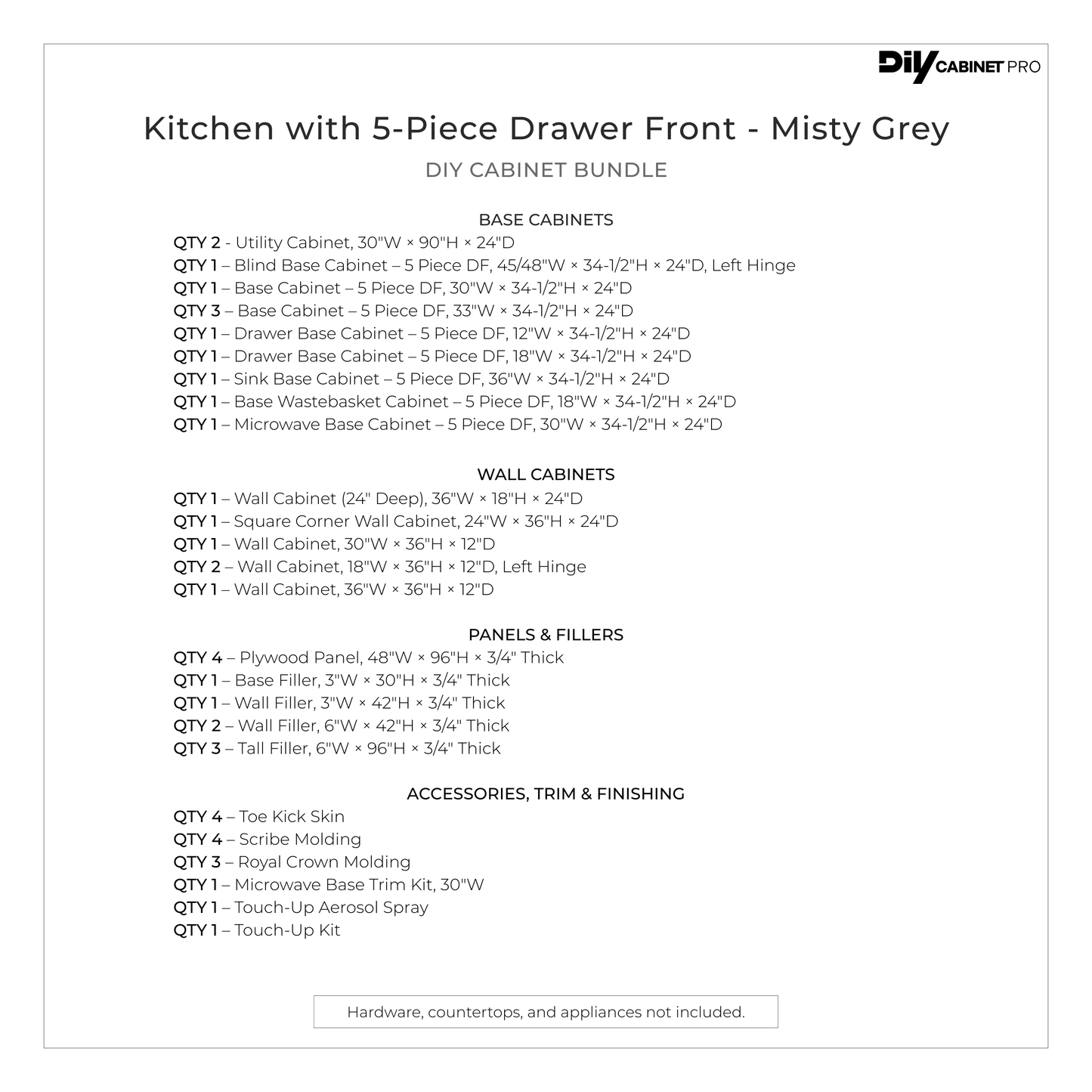 Misty Grey Elevated Kitchen