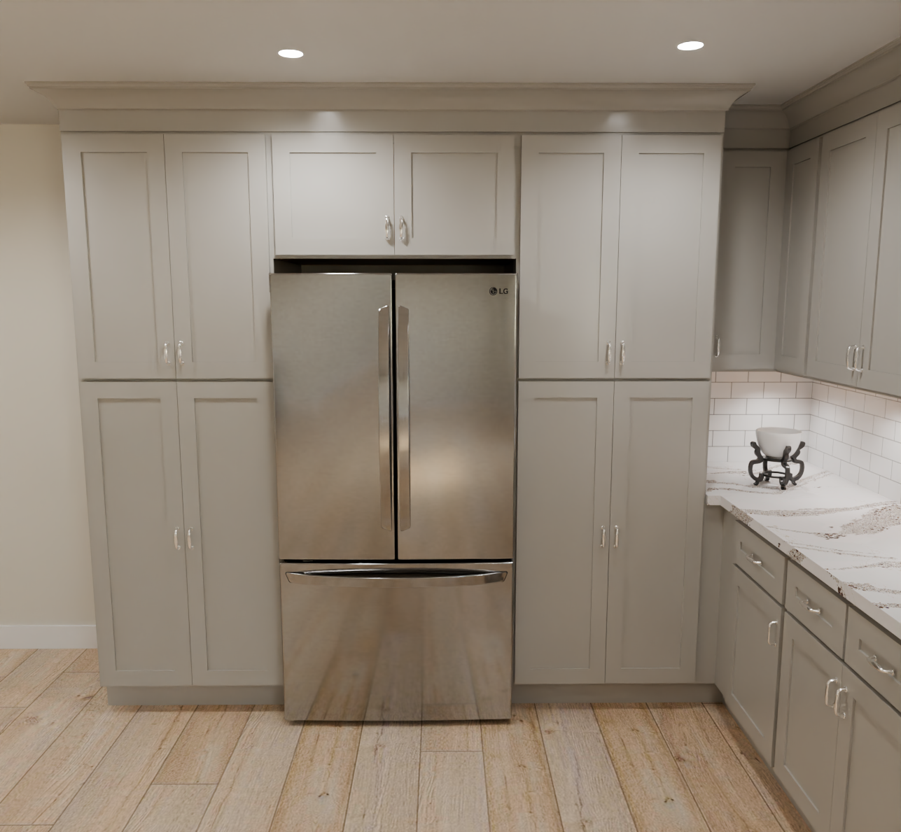 Detailed 15x13 Kitchen with 5-Piece Drawer Front - Misty Grey