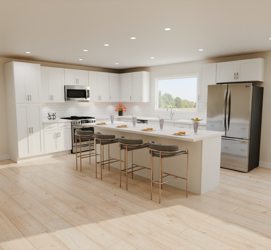 Simple Elegant 15x13 Kitchen - White