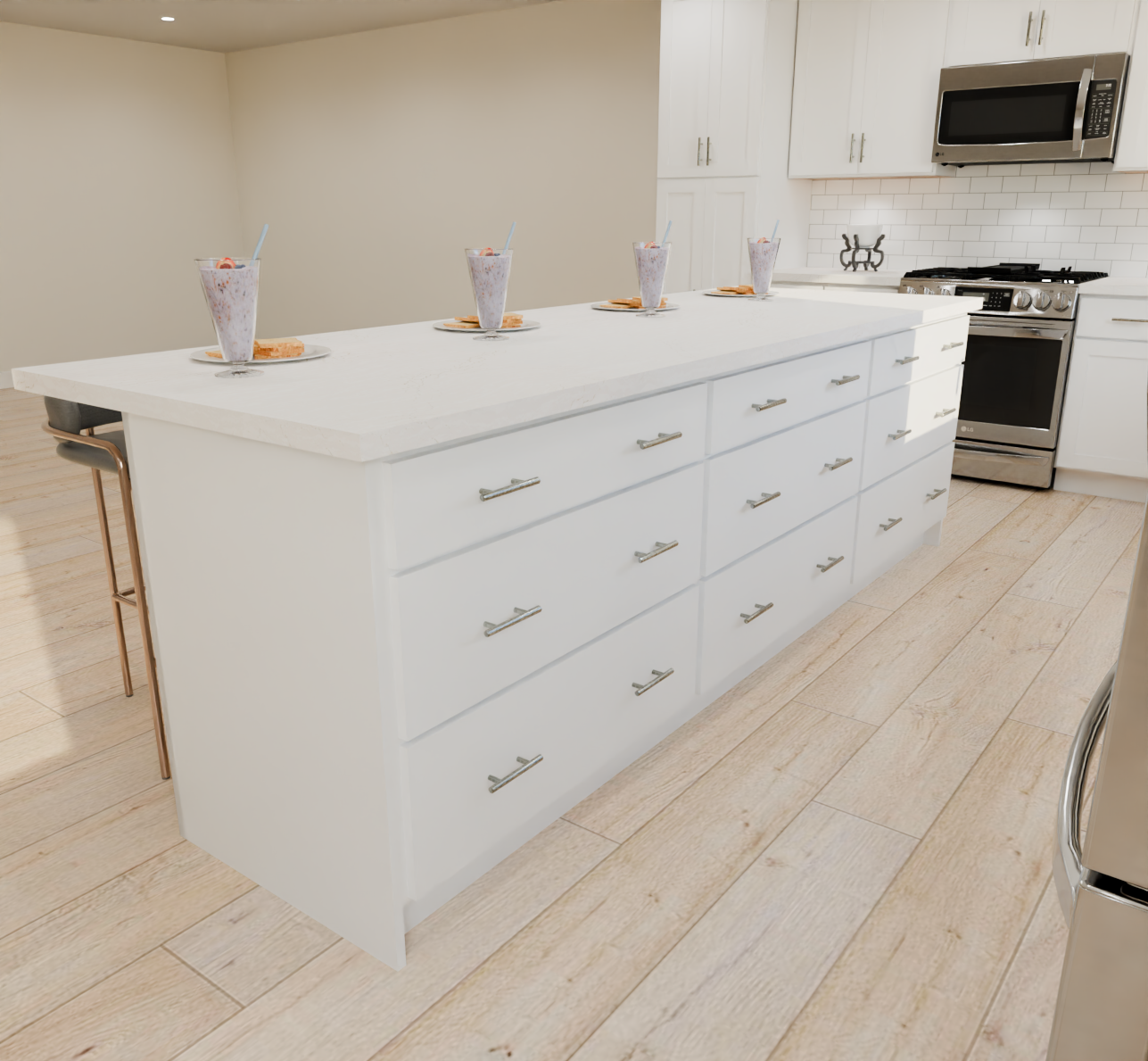 Simple Elegant 15x13 Kitchen - White