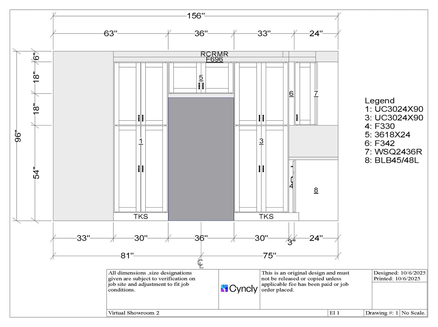 Detailed 15x13 Kitchen with 5-Piece Drawer Front - Misty Grey