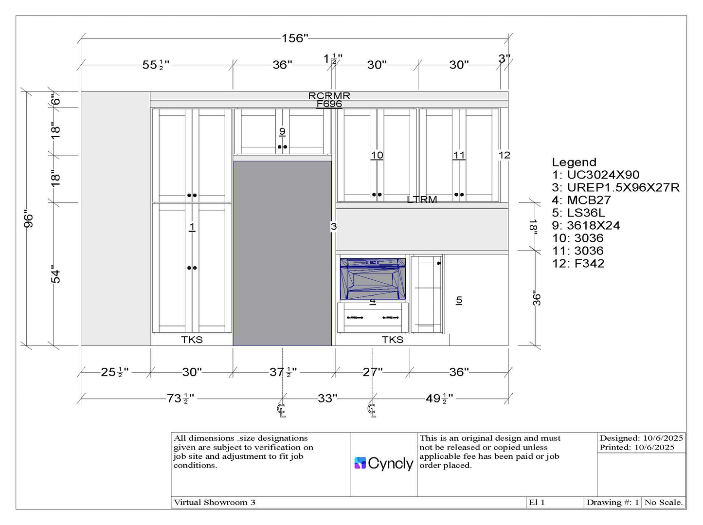 Designer 13x15 Kitchen with 5-piece Drawer Front - 2 Toned White and Harvest