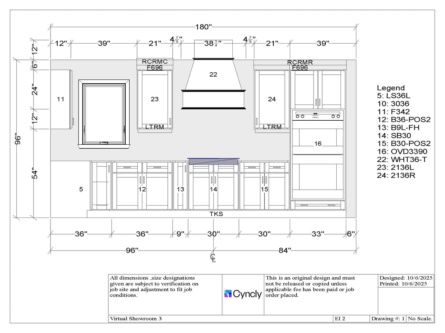 Designer 13x15 Kitchen with 5-piece Drawer Front - 2 Toned White and Harvest