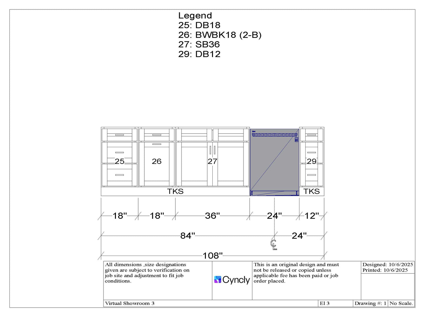 Designer 13x15 Kitchen with 5-piece Drawer Front - 2 Toned White and Harvest