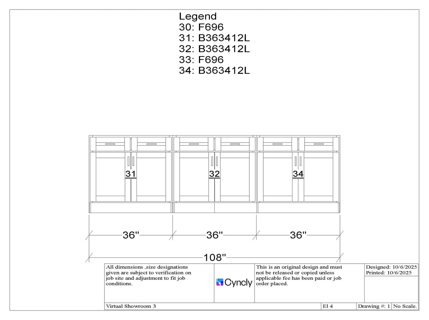 Designer 13x15 Kitchen with 5-piece Drawer Front - 2 Toned White and Harvest