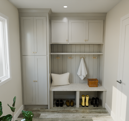 Misty Grey Mudroom