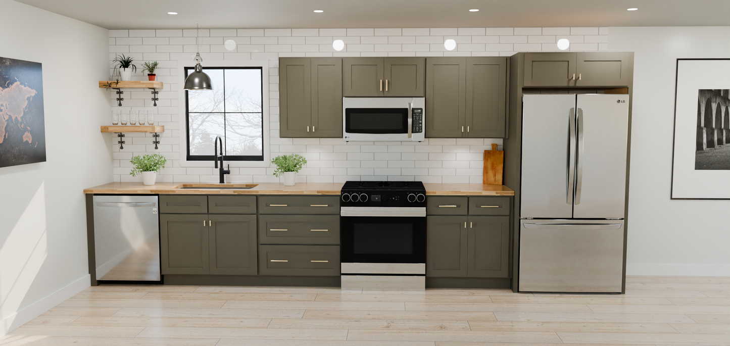 Smokey Grey Industrial Kitchen