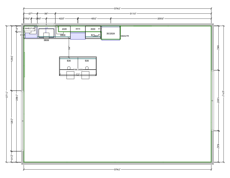 Espresso Rustic Kitchen with Island