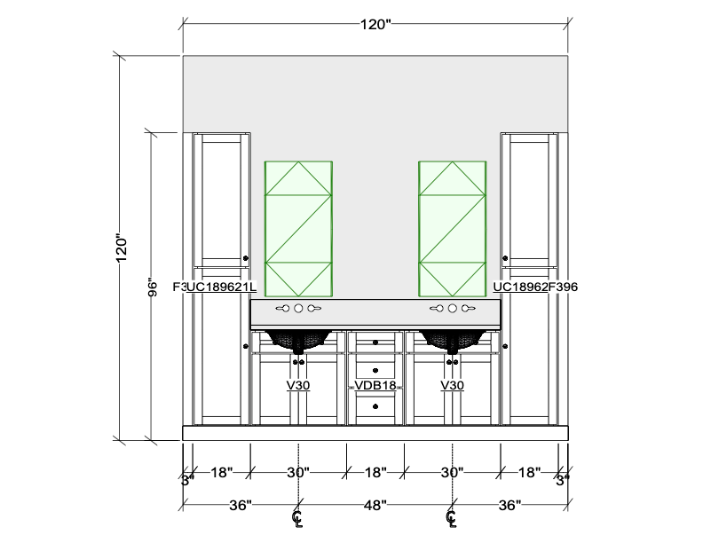 Sample Vanity Section Master Bathroom Vanity – DIY Cabinet Pro