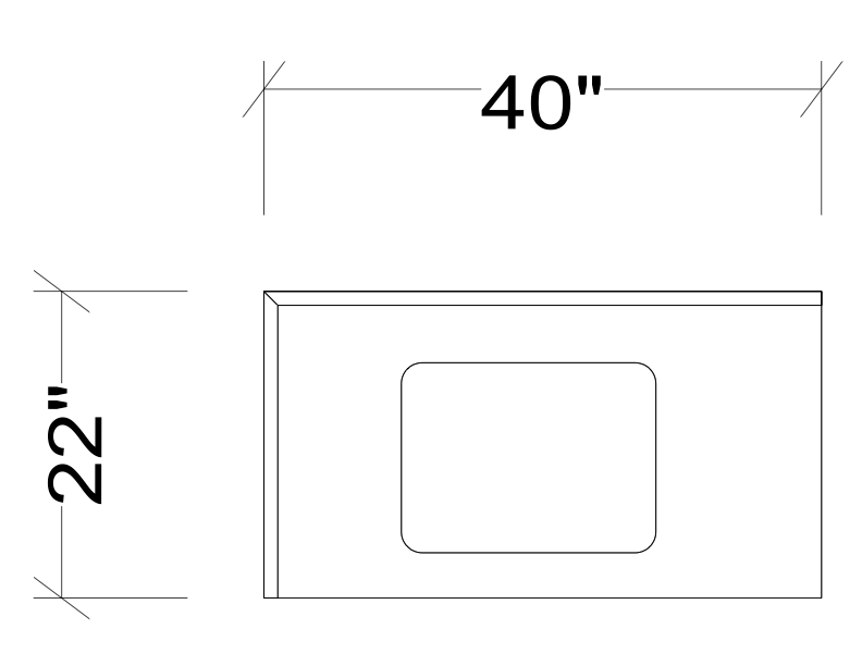 Misty Grey Powder Vanity