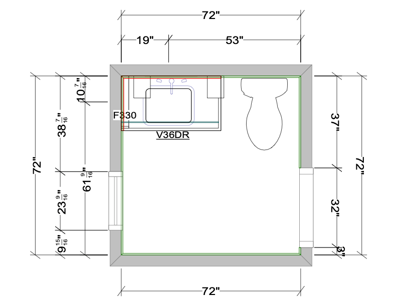 Misty Grey Powder Vanity