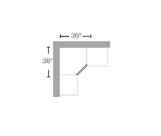 Diagonal Corner Sink Floor