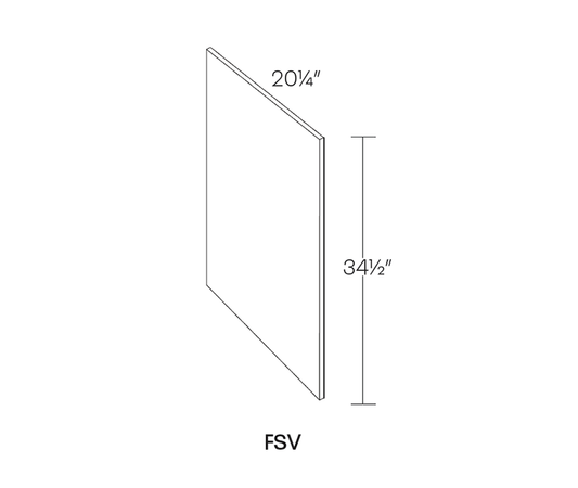 Finished Vanity Skin, 20-1/4″W X 34-1/2″H X 1/4″ Thick