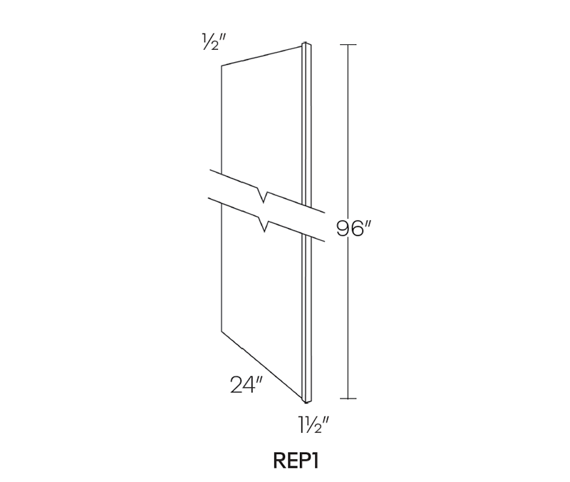 Refrigerator End Panel, 24″W X 96″H X 1-1/2″ Thick