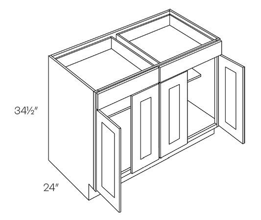 Base Cabinet - 5 Piece DF, 48″W X 34-1/2″H X 24″D