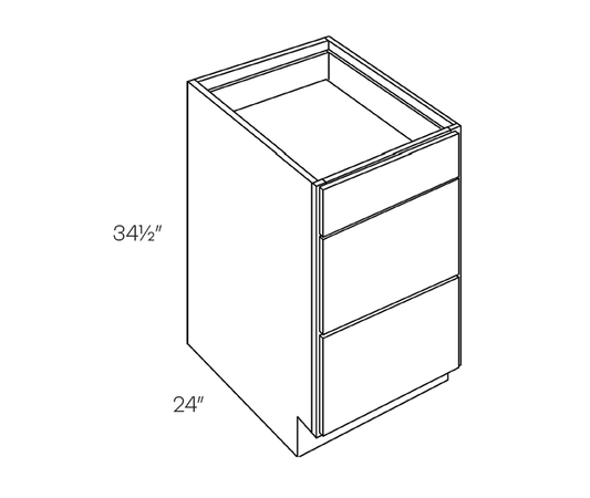 Drawer Base Cabinet - 5 Piece DF, 36″W X 34 1/2″H X 24″D