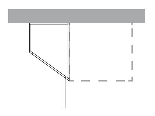 Angle Base End Cabinet, 12″W X 34-1/2″H X 24″D