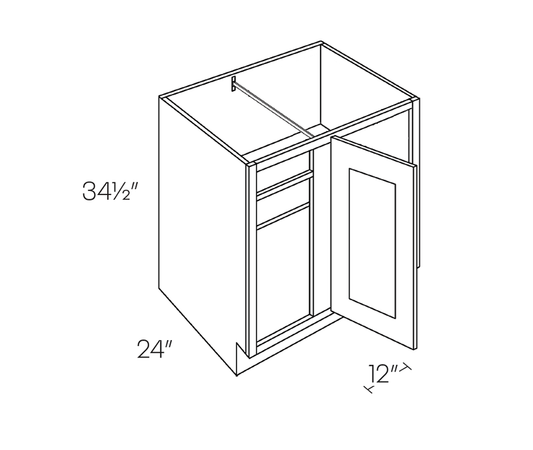 Blind Base Cabinet, Full Height, 45/48″W X 34-1/2″H X 24″D, Left Hinge