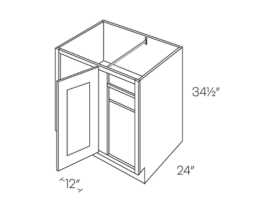 Blind Base Cabinet, Full Height, 39/42″W X 34-1/2″H X 24″D