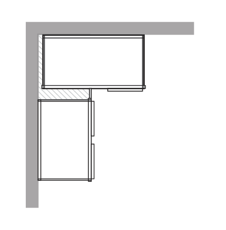 Base Cabinet - Blind, Full Height, 39/42”W X 34-1/2”H X 24”D