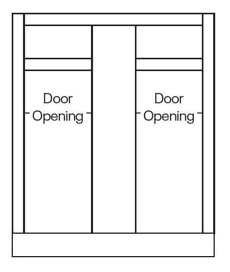 Base Cabinet - Blind - 5 Piece DF, 45/48”W X 34-1/2”H X 24”D