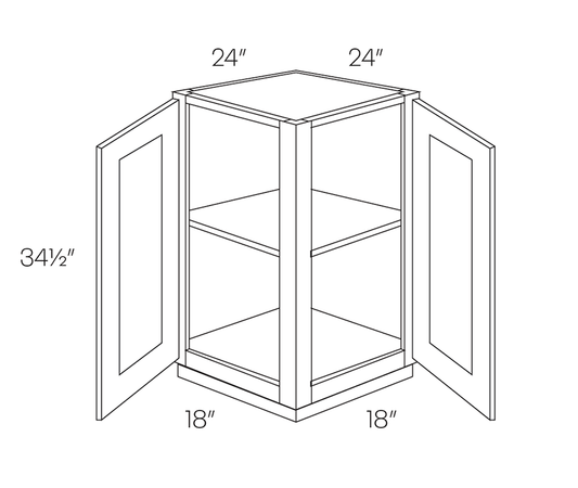 Base End Cabinet, 24″W X 34-1/2″H X 24″D