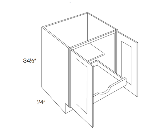 Base Cabinet, Full Height, 1 POS, 33″W X 34-1/2″H X 24″D