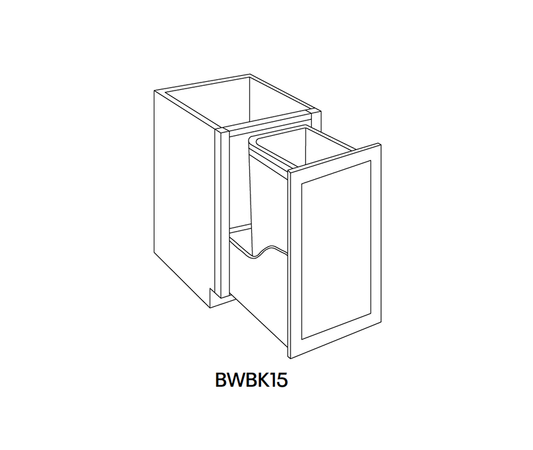 Base Wastebasket Cabinet, Full Height, 15″W X 34-1/2″H X 24″D