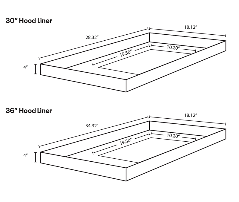 Arched Wood Hood, 30/33″W