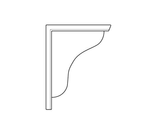 Corbel, Square, 3″W X 6 1/2″H X 3 1/2″D