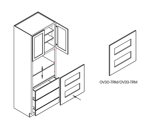 Double Oven Cabinet Trim Kit, 30″W