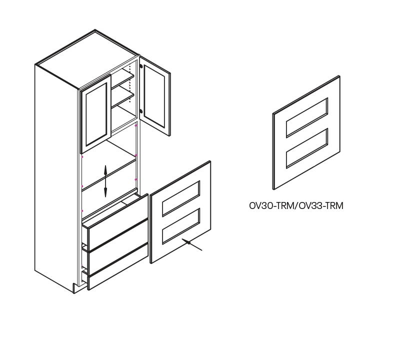 Double Oven Cabinet Trim Kit, 33″W