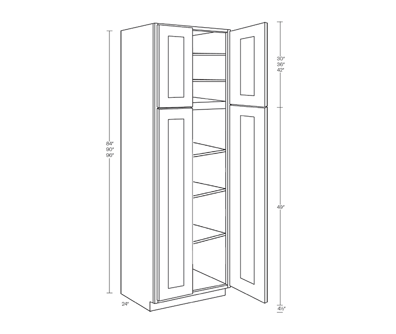 Utility Cabinet, 24″W X 96″H X 24″D