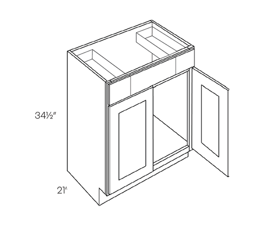 Vanity Sink Base, 36″W X 34-1/2″H X 21″D