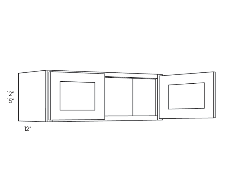 Wall Cabinet 24-in. Deep, 36″W X 12″H X 24″D