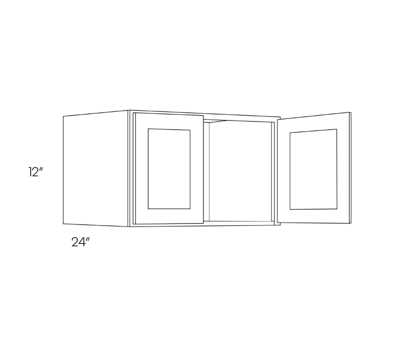 Wall Cabinet 24-in. Deep, 39″W X 12″H X 24″D