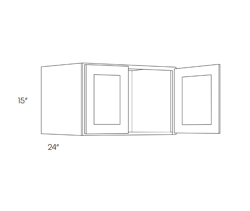 Wall Cabinet 24-in. Deep, 39″W X 15″H X 24″D