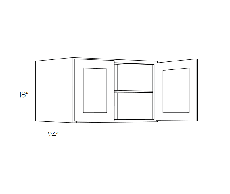 Wall Cabinet 24-in. Deep, 39″W X 24″H X 24″D