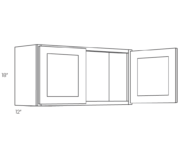 Wall Cabinet, 30″W X 18″H X 12″D