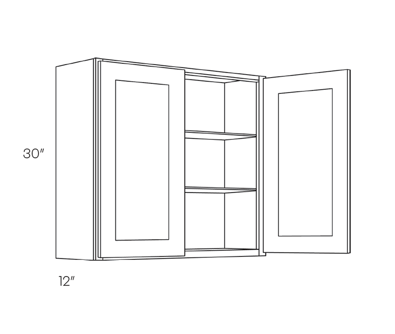 Wall Cabinet, 39″W X 30″H X 12″D