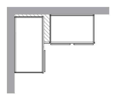 Wall Cabinet - Blind, 30/33″W X 30″H X 12″D, Left Hinge