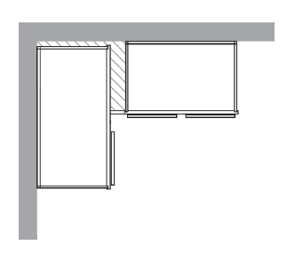 Wall Cabinet - Blind, 30/33″W X 36″H X 12″D, Right Hinge
