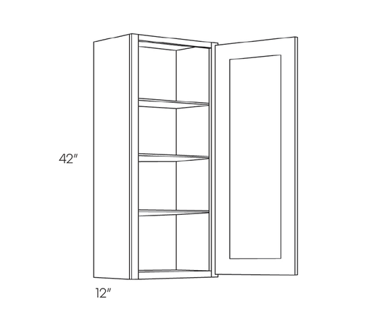 Wall Cabinet, 18″W X 42″H X 12″D