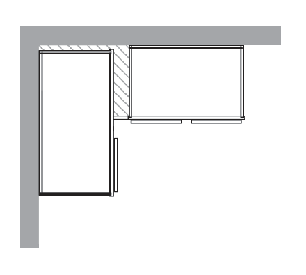 Wall Cabinet - Blind, 27/30″W X 42″H X 12″D, Right Hinge