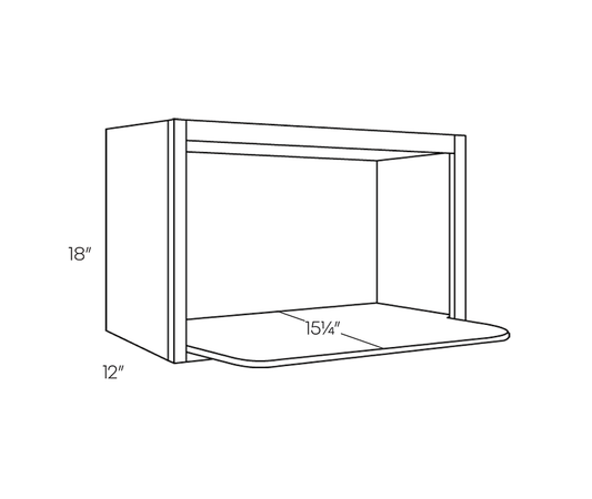 Wall Cabinet - Microwave With Trim Kit, 30″W X 18″H X 12″D